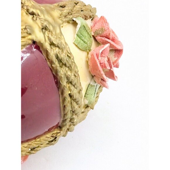 Dubrovnik Goose Egg Painted Raised Clay Russian Easter Christmas Ornament READ - Picture 10 of 12